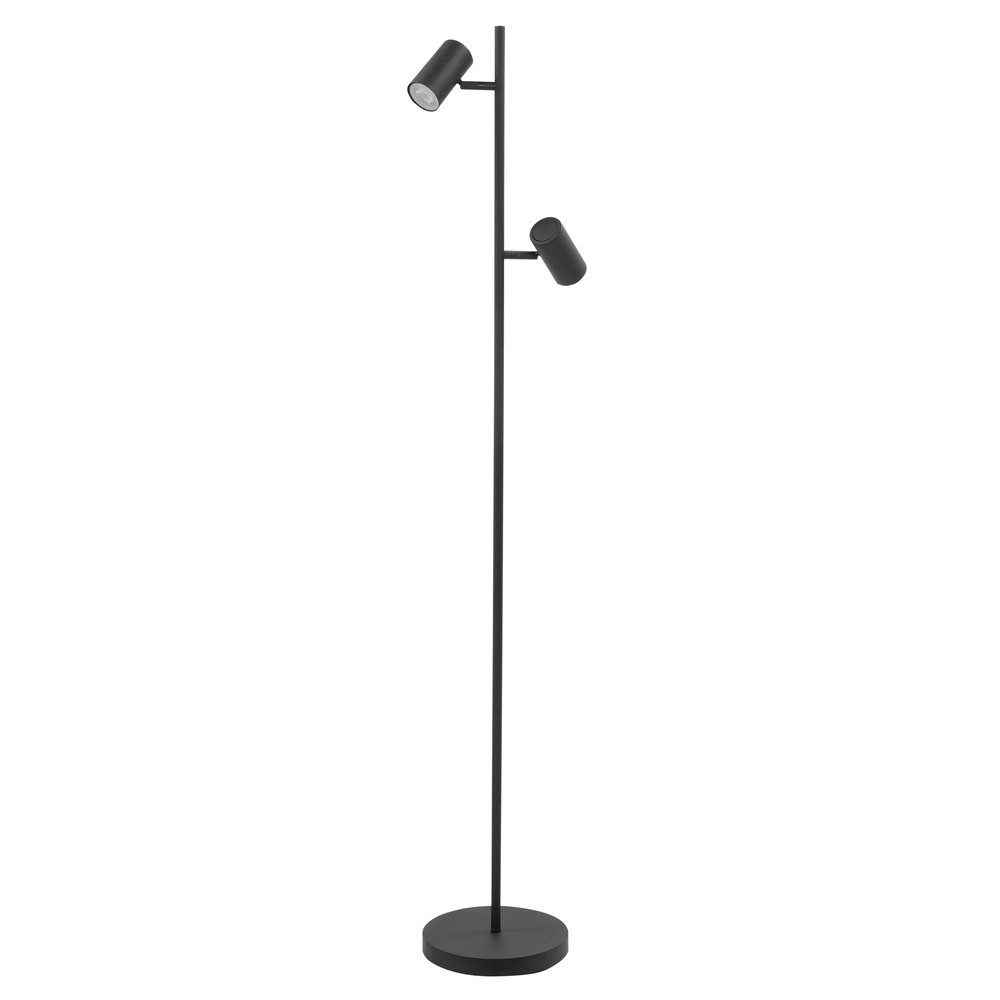 Vloerlamp Burgos 2-lichts zwart
