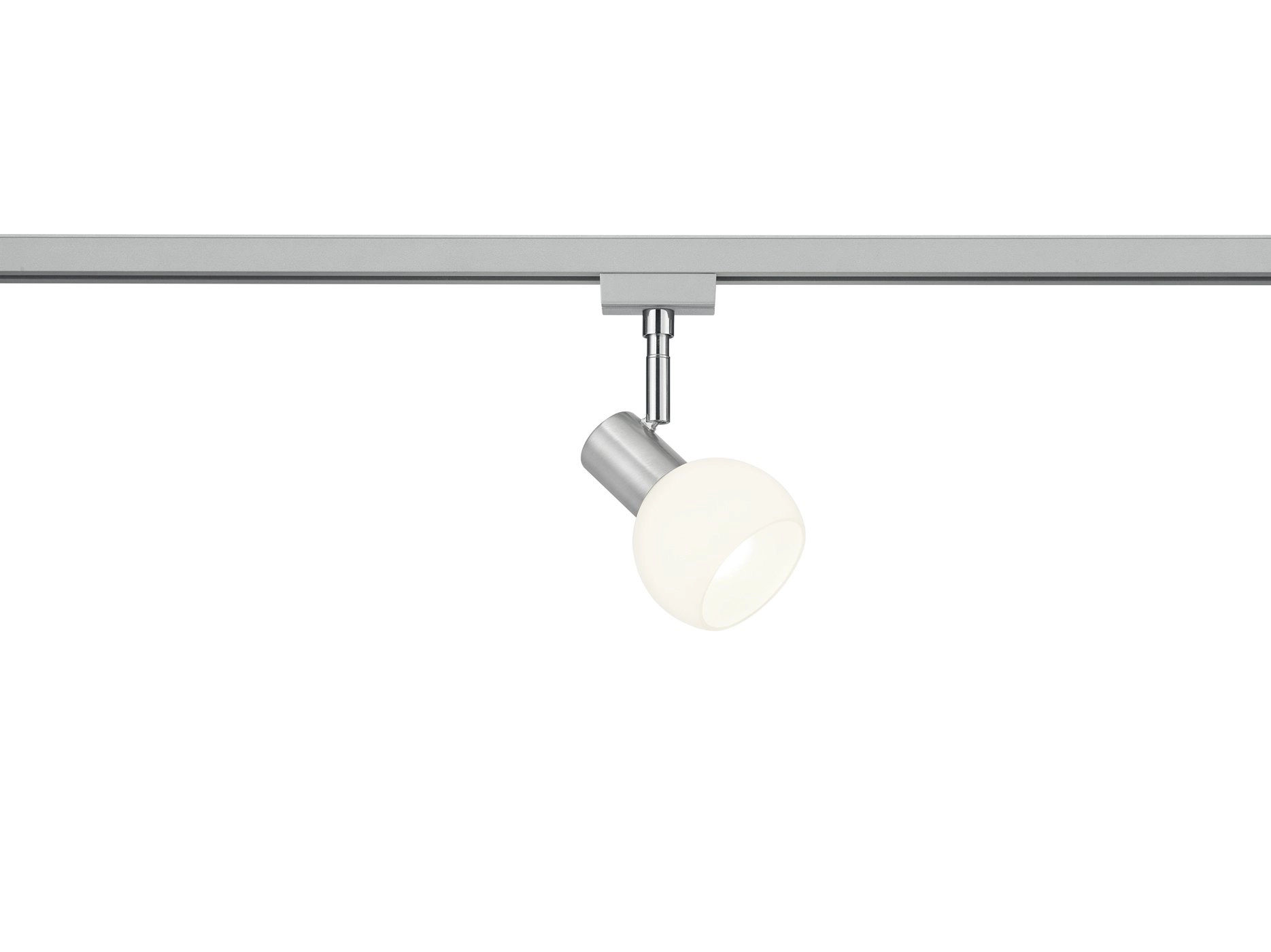 2-fase rail spot Duoline grijs met glas