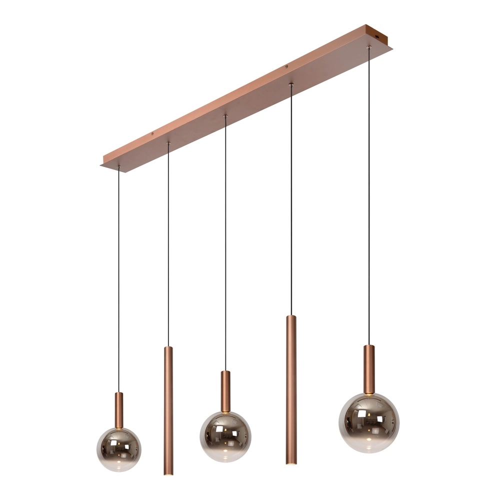 Design hanglamp Jasmine koper 5-lichts Premium by Lucide 5411212741301