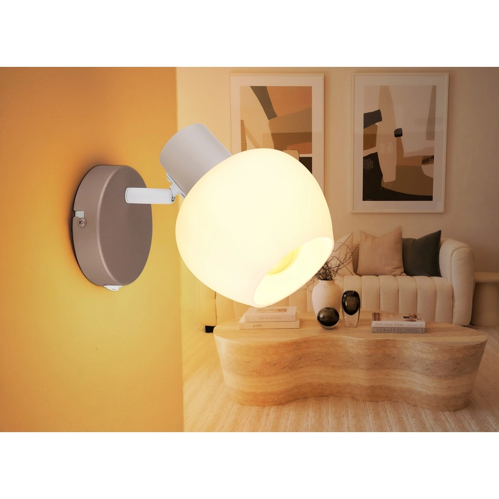 Wandlamp Eileen koffie bruin Globo 9007371586561