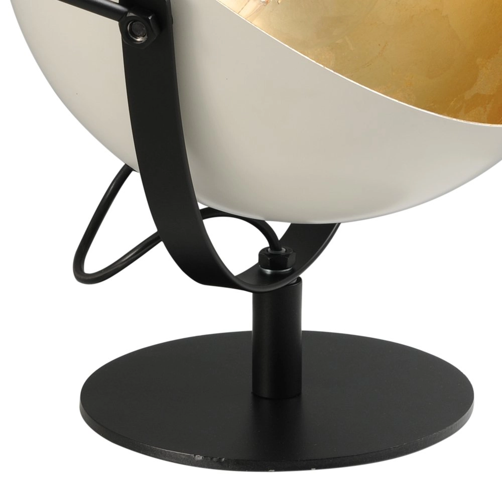 Stoere Industria Uplighter 30cm wit met oudgoud Masterlight 8718121228563