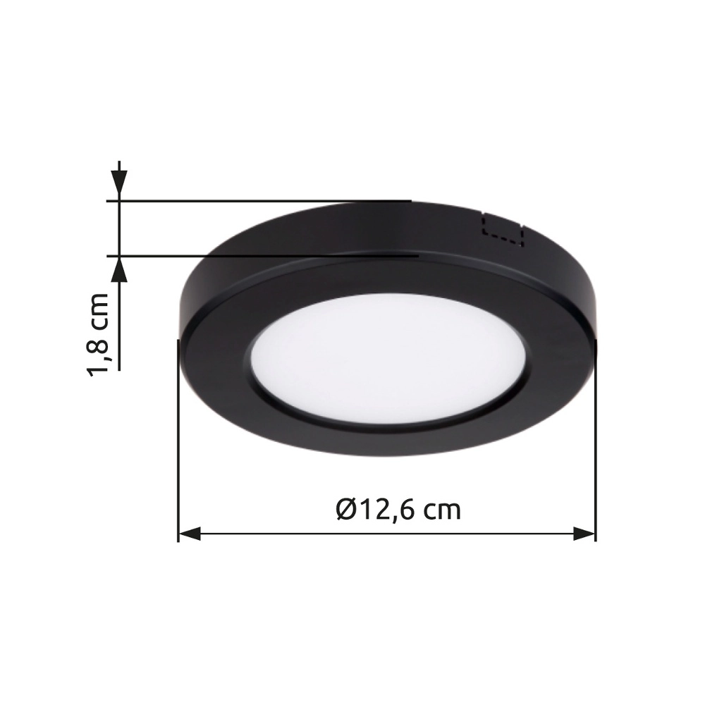 Design plafonniere Lasse zwart Ø 12,6cm Globo 9007371411023
