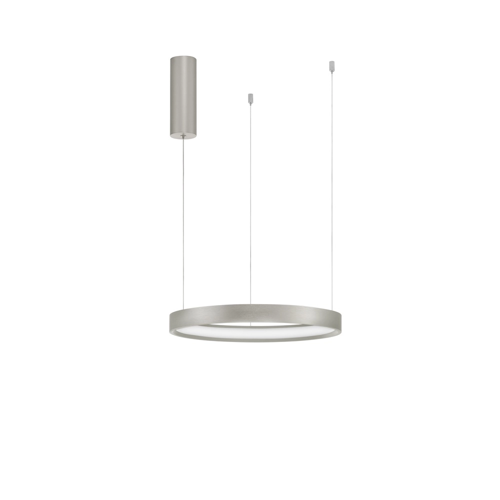 Ronde hanglamp Perrine zilvergrijs Ø 40cm Lyora 5212017438393