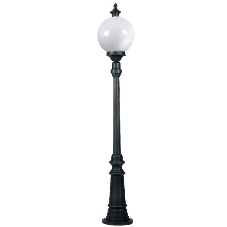 Staande bollamp Madeira 144cm met 25cm bol - zwart Staande bollamp Madeira 144cm met 25cm bol - zwart
