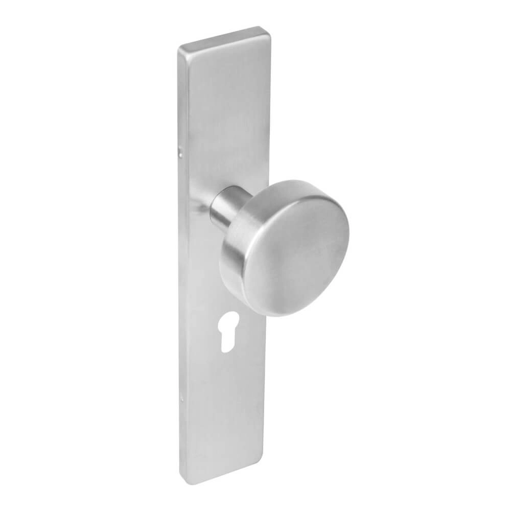 Deurknop recht Kurano PC 55mm RVS