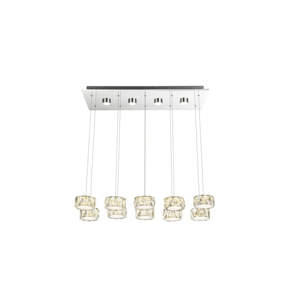 10-lichts hanglamp Amur chroom Globo 9007371345069