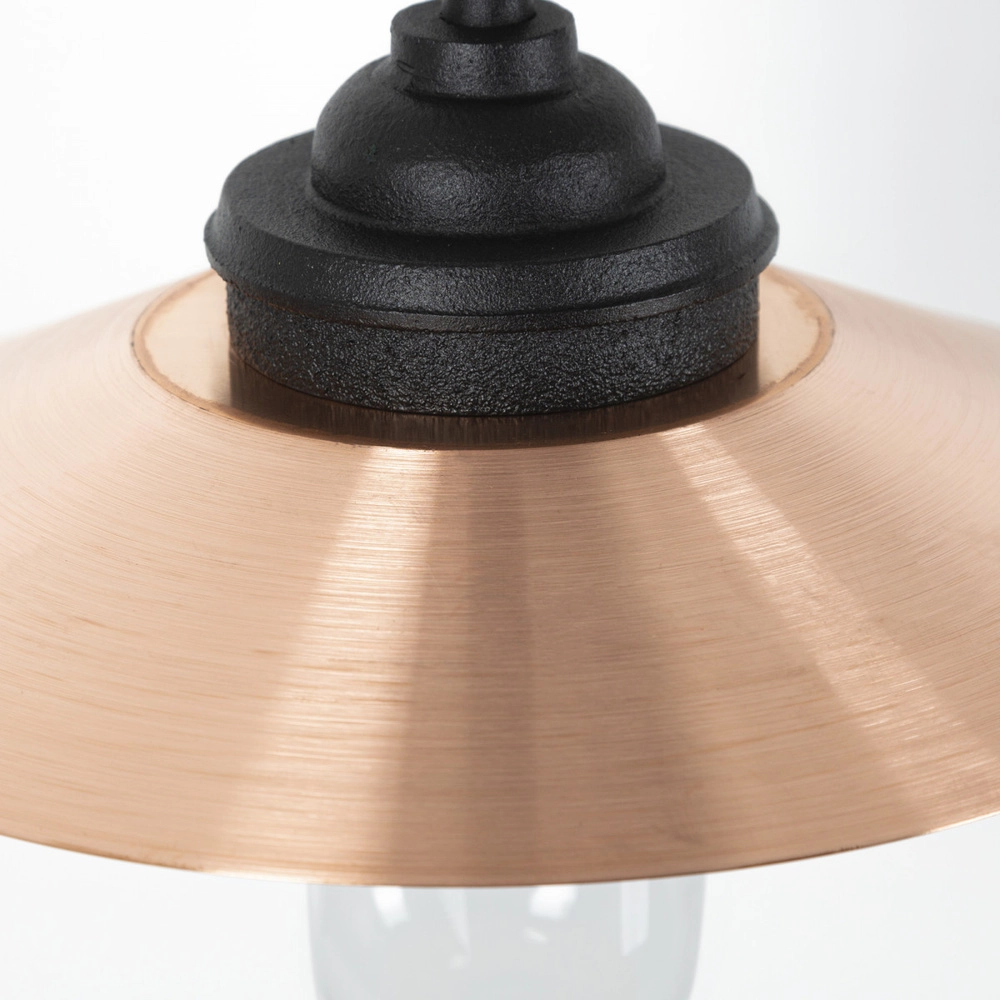 Landelijke stallamp Provence zwart met koper KS Verlichting 8714732758406