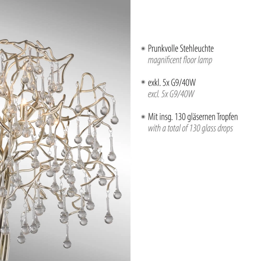 Staande kroonluchter Icicle metaal Paul Neuhaus 4012248332948