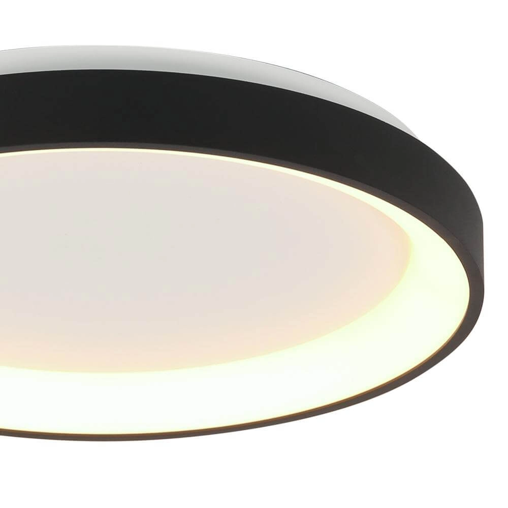 Plafondlamp Ringlede design zwart Ø 28cm Steinhauer 8712746171938