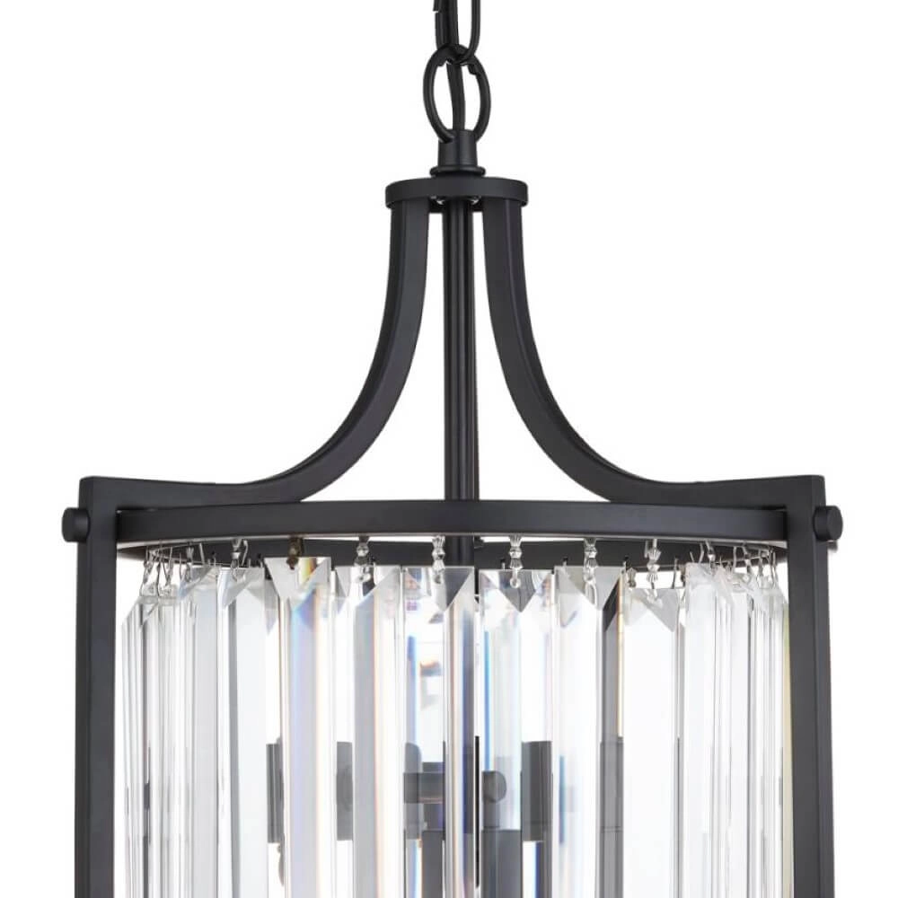 Zwarte klassieke kroonluchter Victoria Searchlight 5053423135663