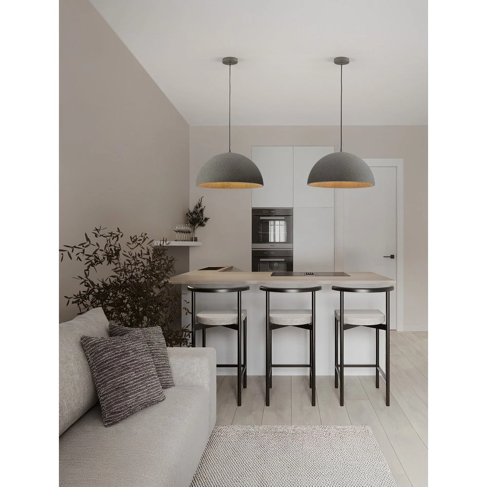 Hanglamp Starla grijs Ø 50cm Lyora 5212017476791