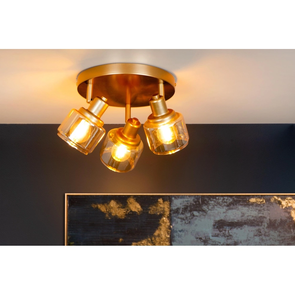 Plafondlamp Bjorn 3-lichts goud Lucide 5411212771261