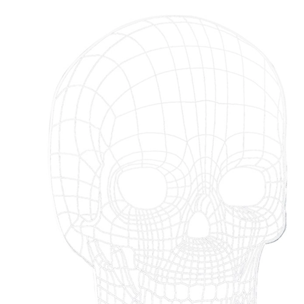 Tafellamp plexi Skull schedel Trio 4017807358841