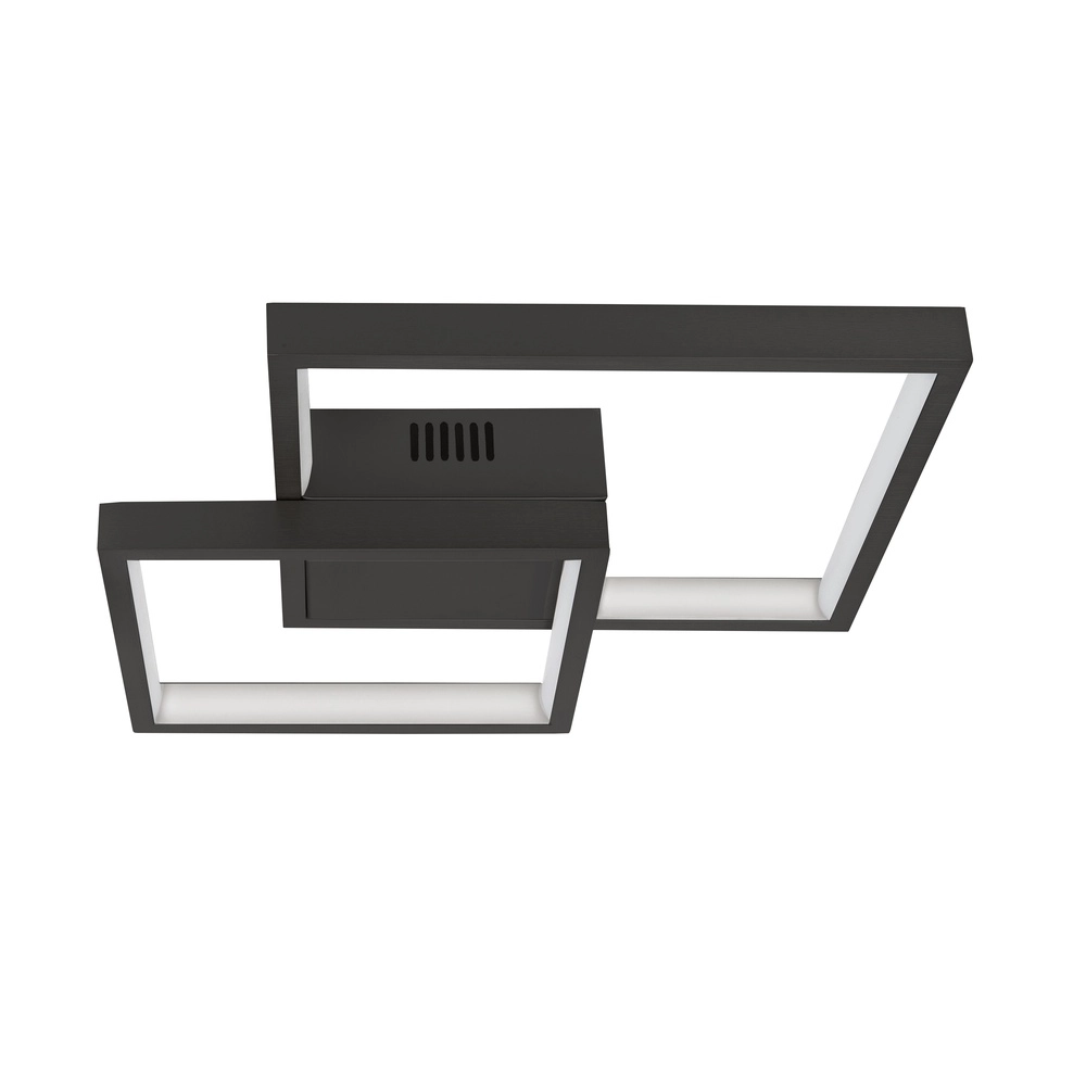 Design plafondlamp Piazza zwart 32 x 32cm