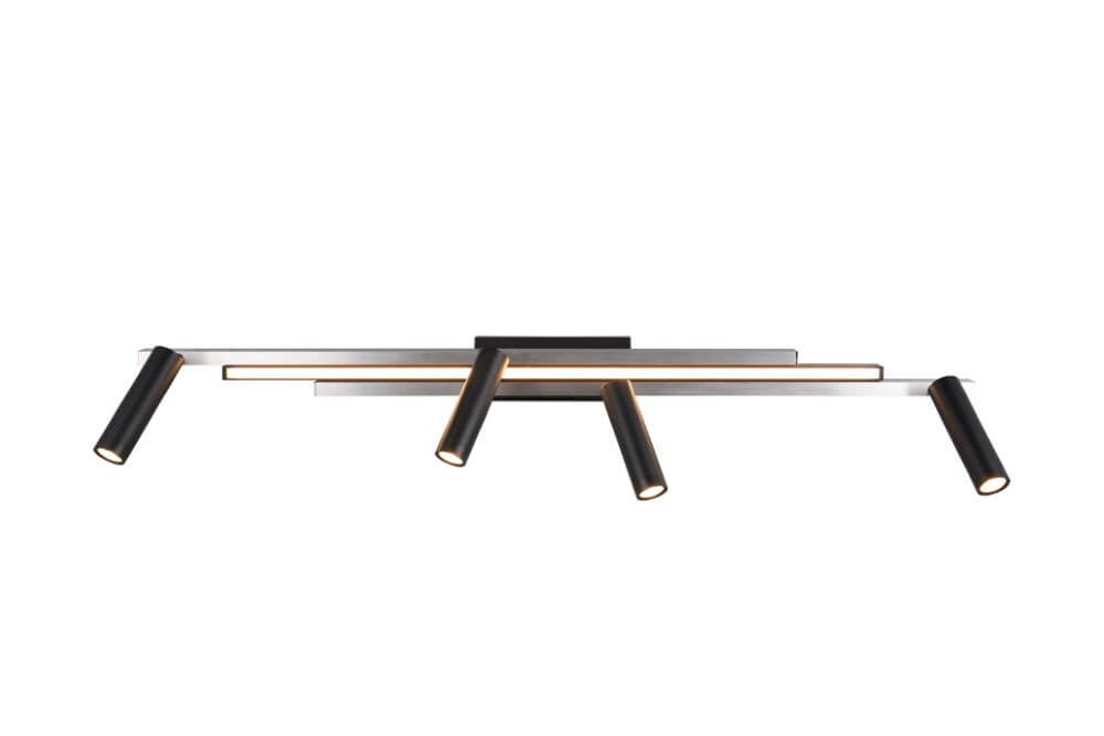 4-lichts led spot Zeno metaal met zwart Trio 4017807614619