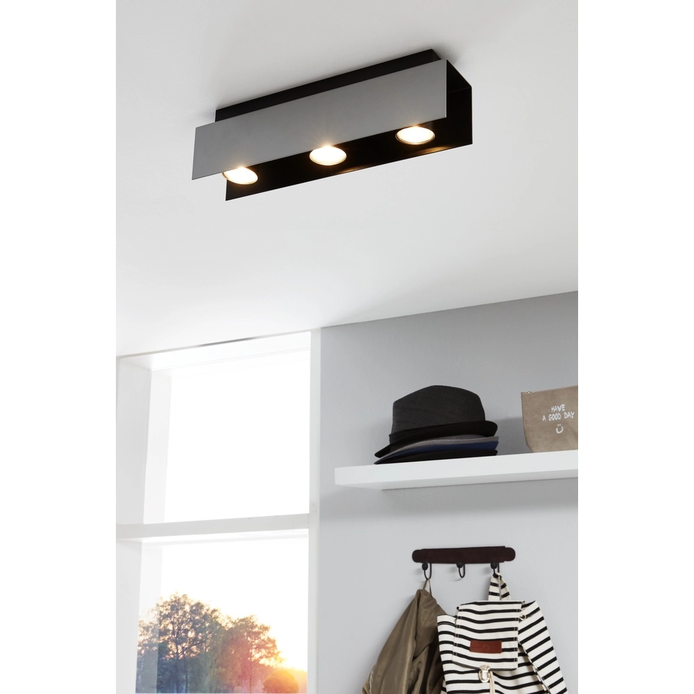 Plafondlamp Viserba 3-lichts wit en zwart Eglo 9002759973964