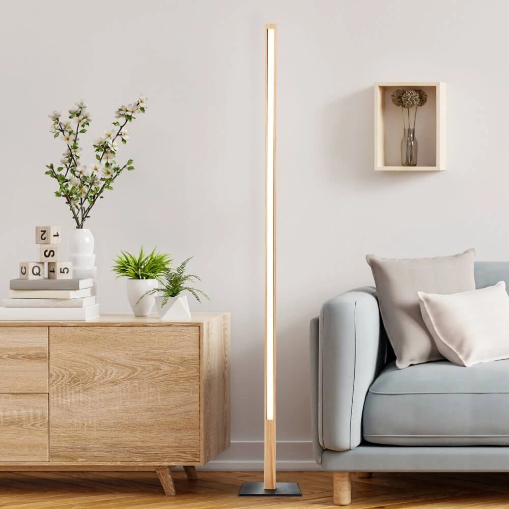 Houten vloerlamp Arion 120cm Brilliant 4004353425776