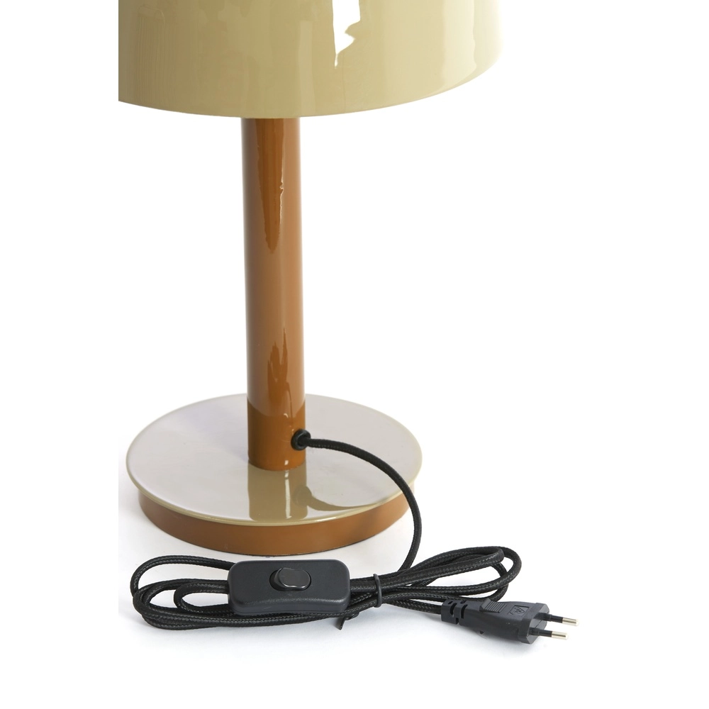 Bureaulamp Marivet glans zand en bruin - Ø 25cm Light & Living 8717807816223
