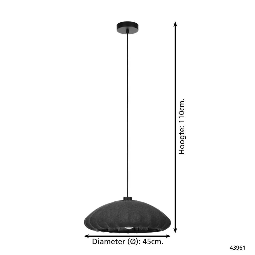 Stoffen hanglamp Barlaston Ø 45cm Eglo 9002759439613