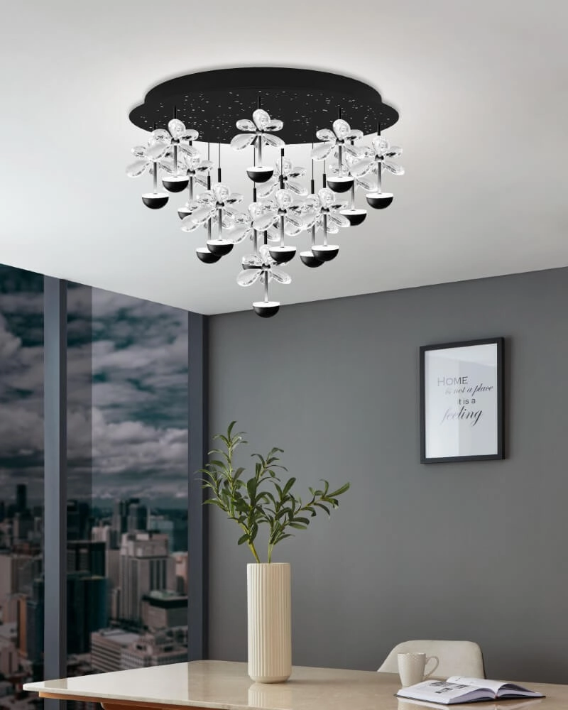 Zwarte plafondlamp Pianopoli 2 Ø 50cm Stars of Light 9008606270194