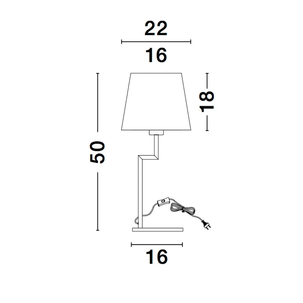 Tafellamp Savona zwart met witte kap Lyora 5212017430182