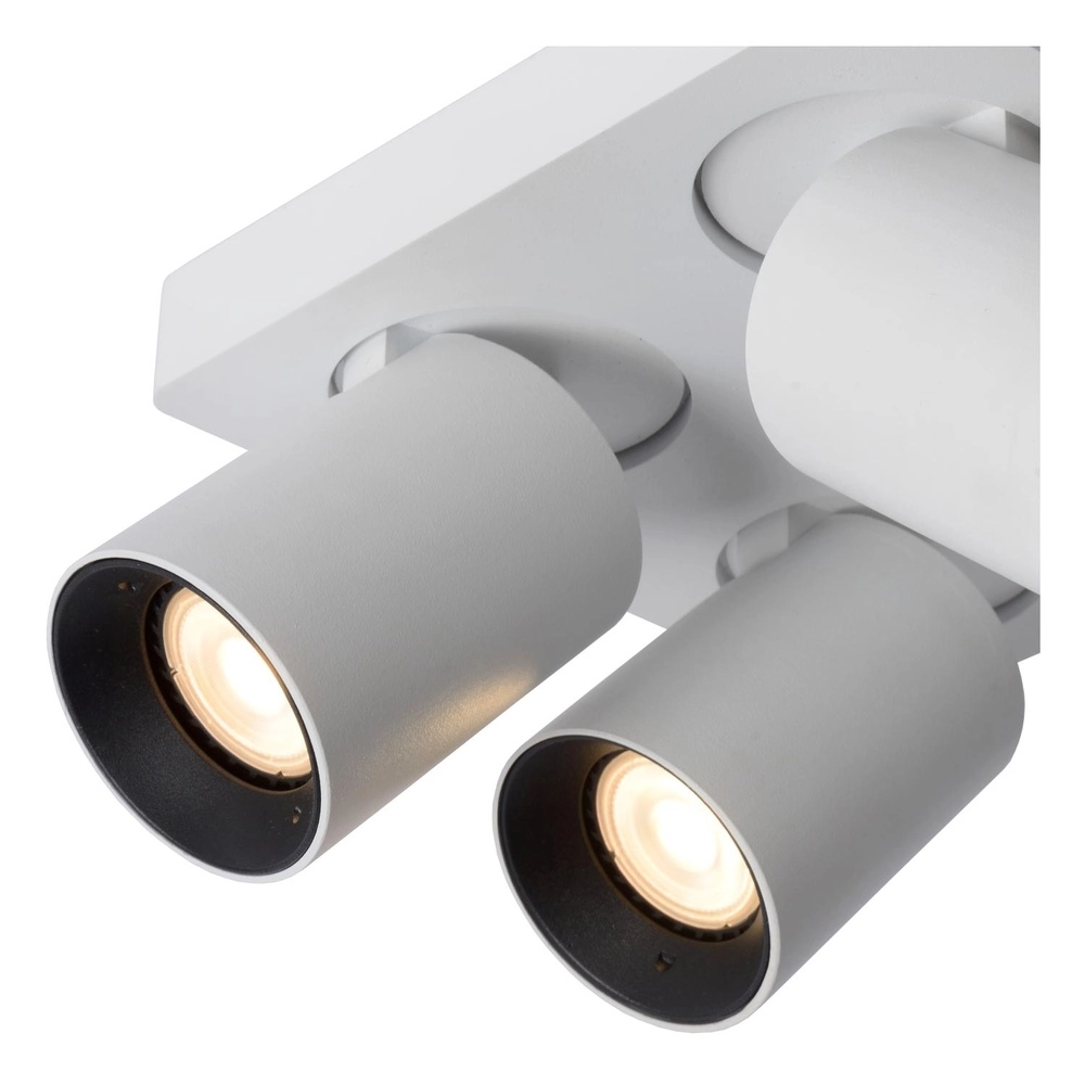 Plafondspot Nigel 4-lichts wit Lucide 5411212092601