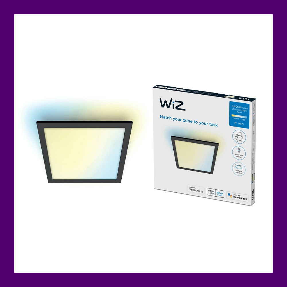 Plafonnière Panel zwart - 36W WiZ 8719514554870