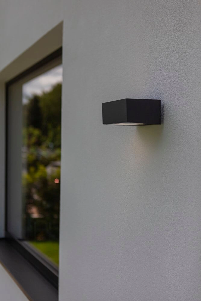 Strakke wandlamp Gemini design antraciet Lutec 6939412015378