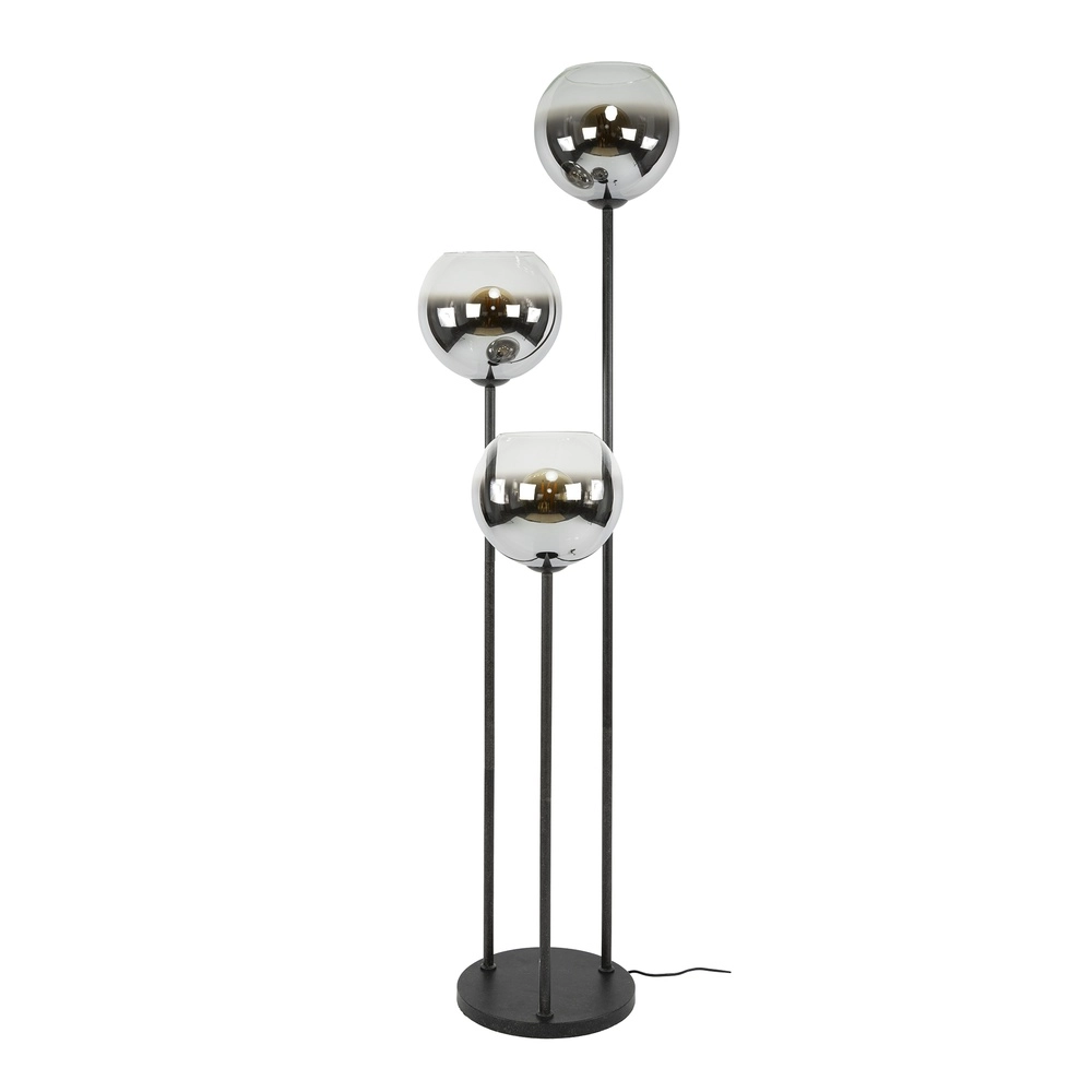 3L vloerlamp Bubble met zilver fading glas Lyora 8716803511248