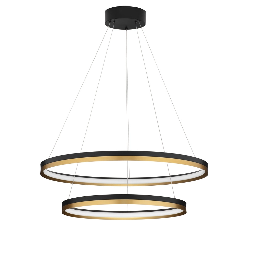 Hanglamp Cantria zwart met goud Ø 80cm Lyora 5212017439864