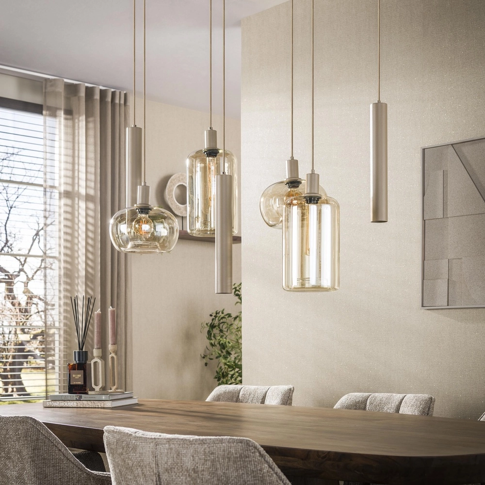 Eettafel hanglamp Serene 7-lichts - zand Lyora 8716803510920