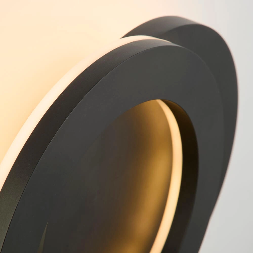 Zwarte wandlamp Hyde Ø 21cm Searchlight 5053423271712