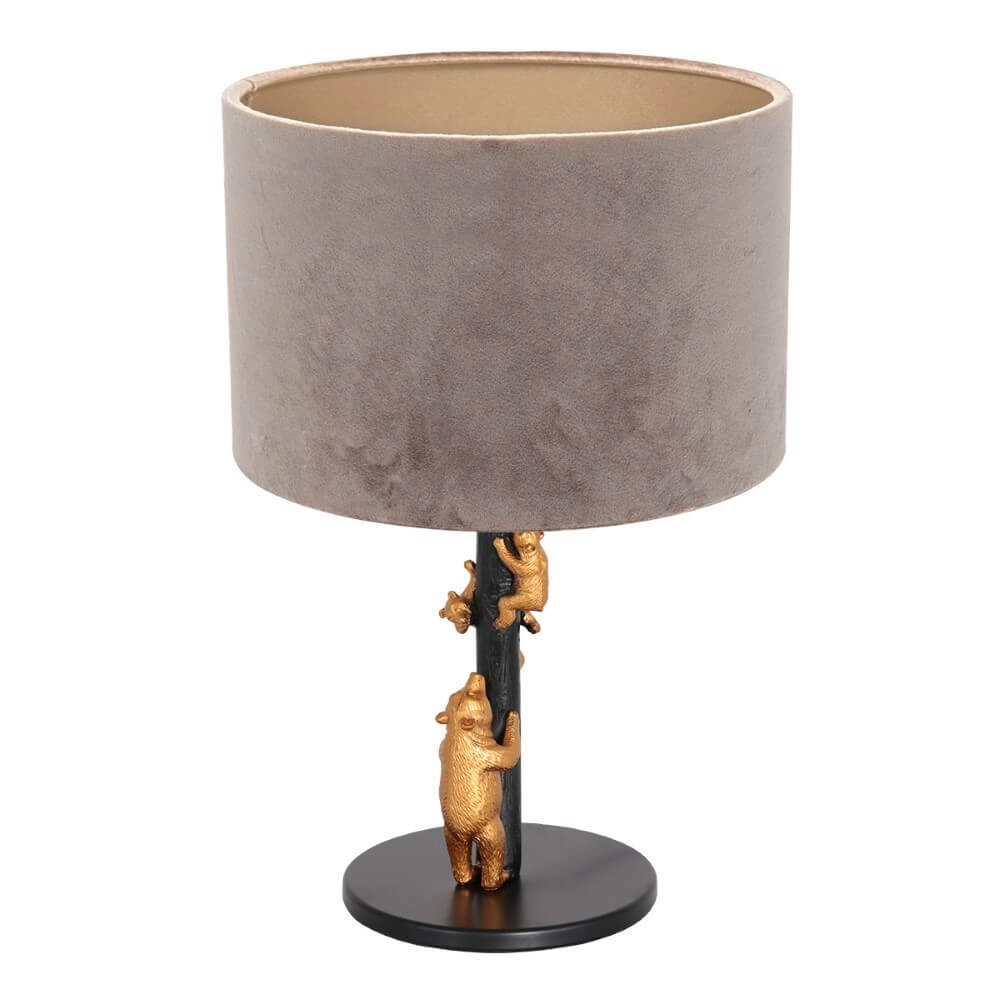 Design schemerlamp Animaux met grijs velvet Design schemerlamp Animaux met grijs velvet