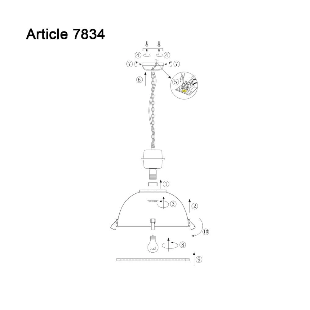 Hanglamp Bikkel XXL antiekbruin met nikkel Steinhauer 8712746106701