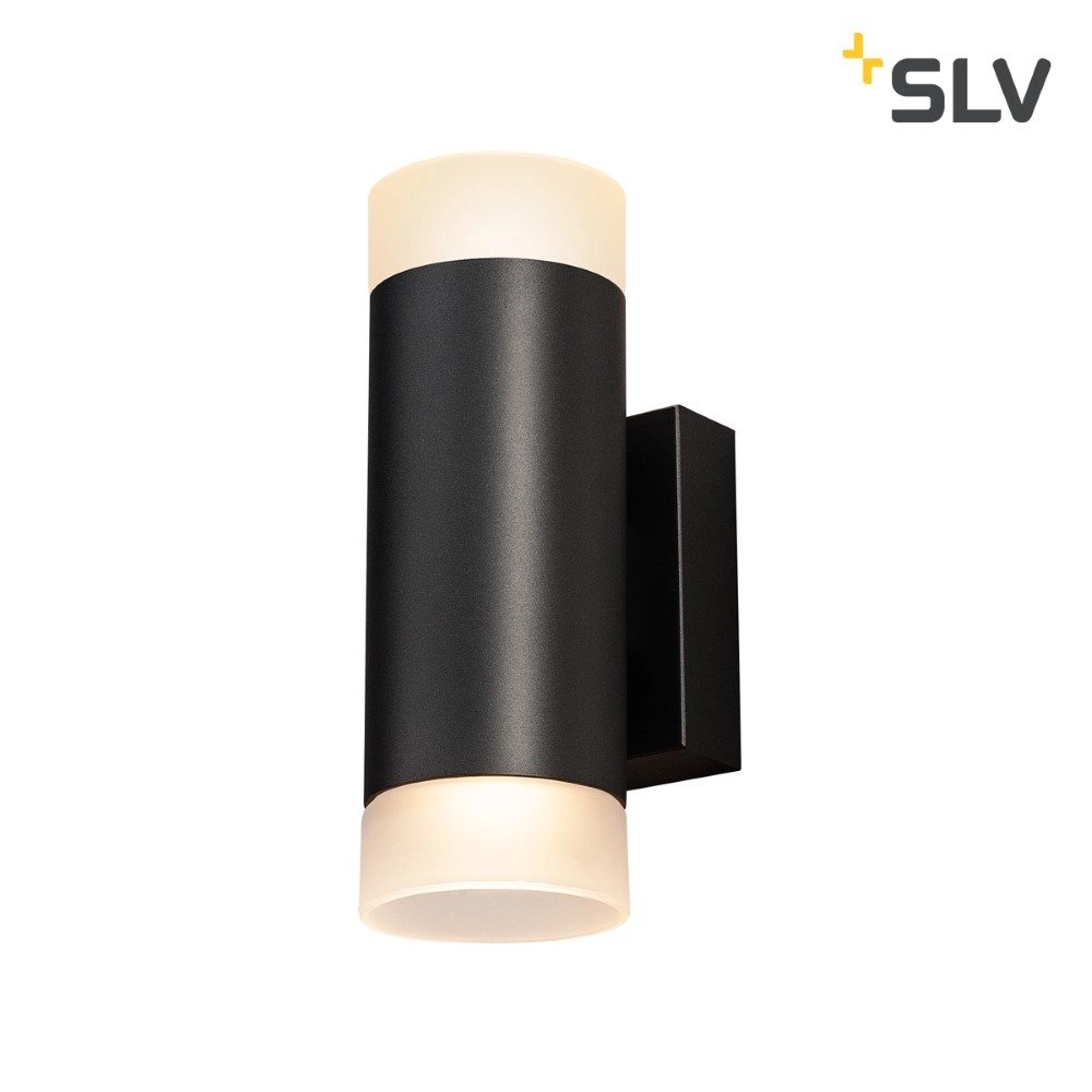 Zwarte wandspot Astina Up-Down SLV 4024163231275