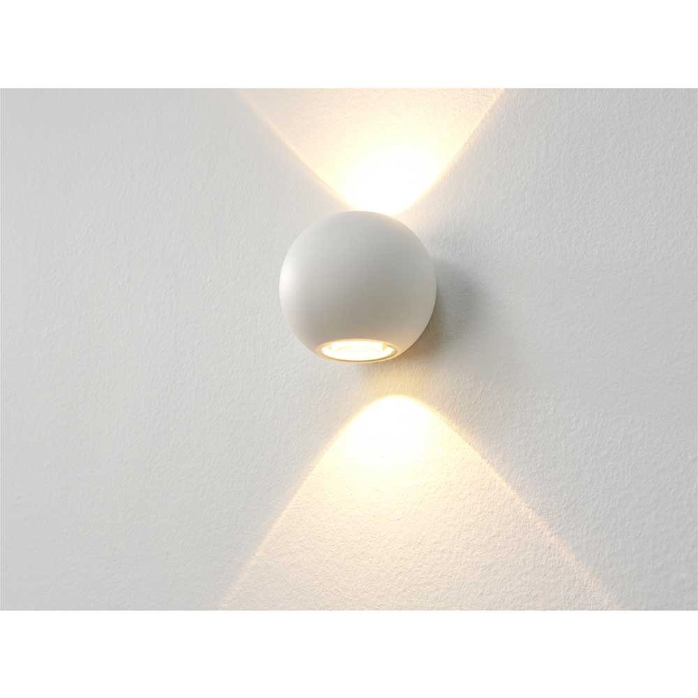 Buitenlamp up/down Denver rond - wit