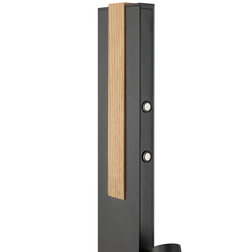 Design vloerlamp Streamline zwart met hout Brilliant 4004353463624