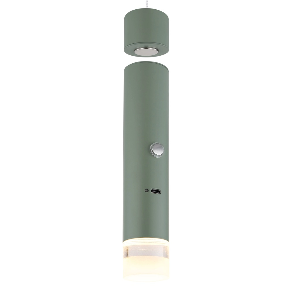 Strakke hanglamp Pelo groen Globo 9007371569359