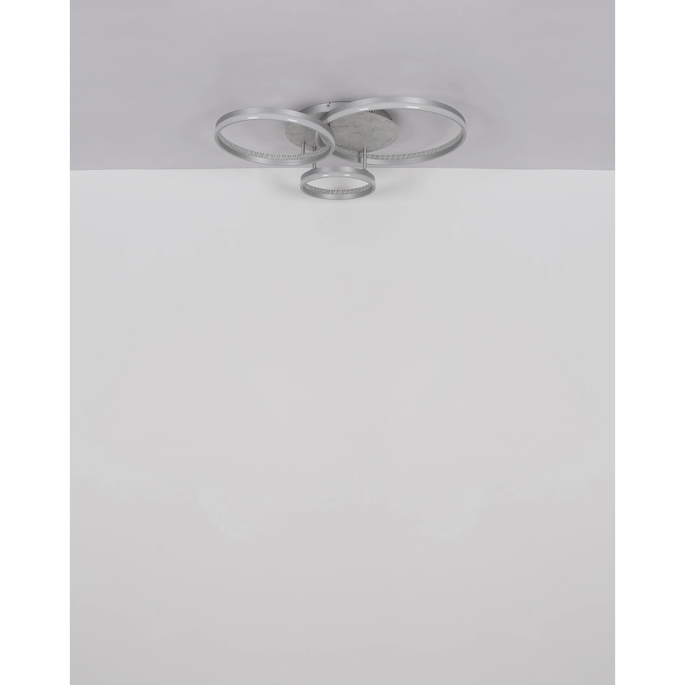 Plafondlamp Mary zilvergrijs 3-lichts Globo 9007371519859