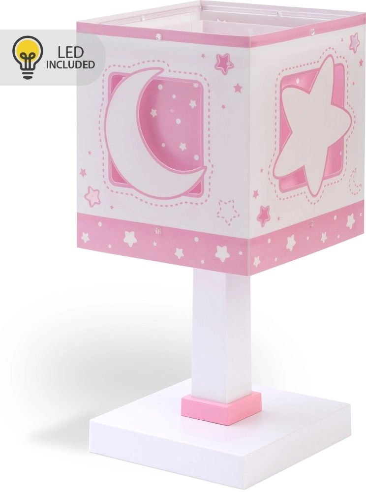 Tafellampje Moonlight roze glow in the dark Dalber 8420406002446