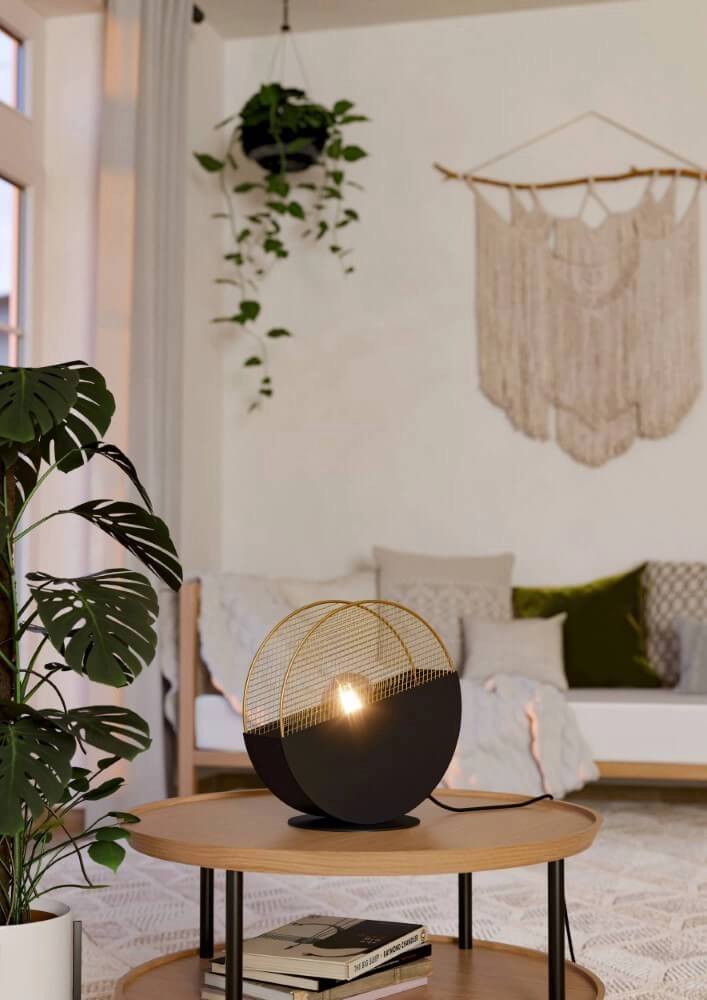 Design tafellamp Mumbles zwart met goud Eglo 9002759438135