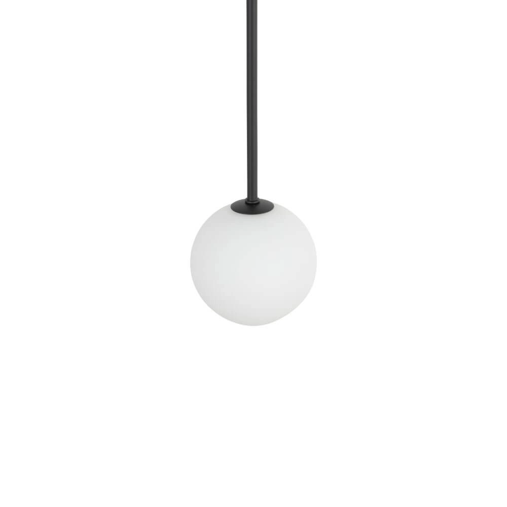 Glazen plafondlamp Kier M zwart - 96cm Lyora 5903139103077