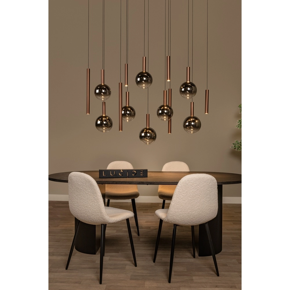 Design vide hanglamp Jasmine koper 14-lichts Premium by Lucide 5411212741288