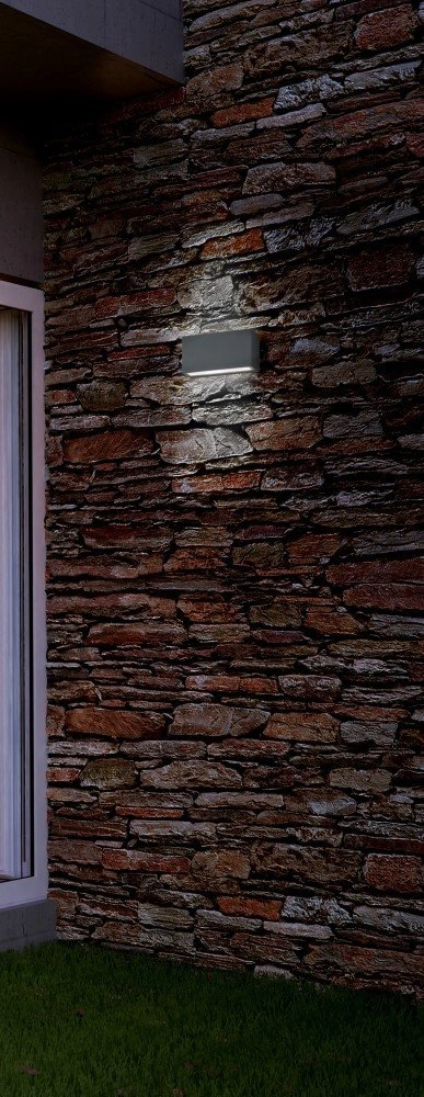 Up - downlighter Trent 14cm antraciet Trio 4017807382266