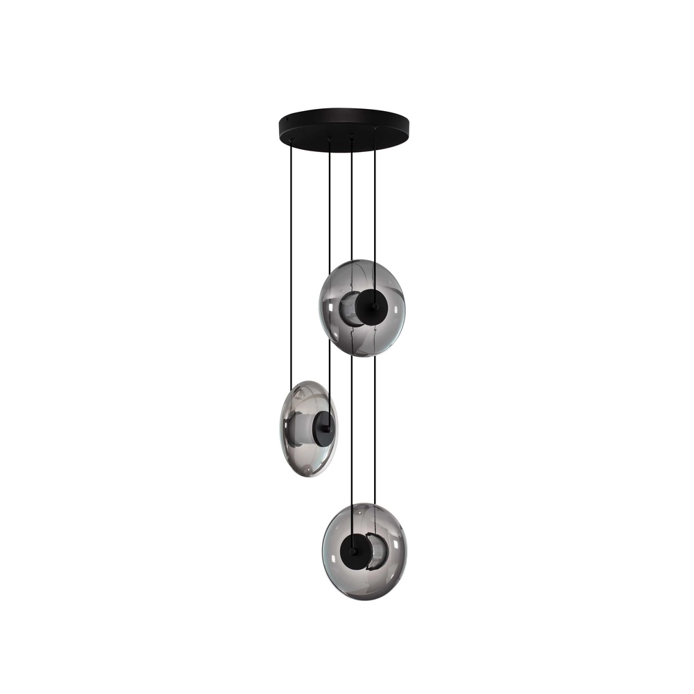 Unieke hanglamp Ballet zwart 3-lichts rond Lyora 5212017458438