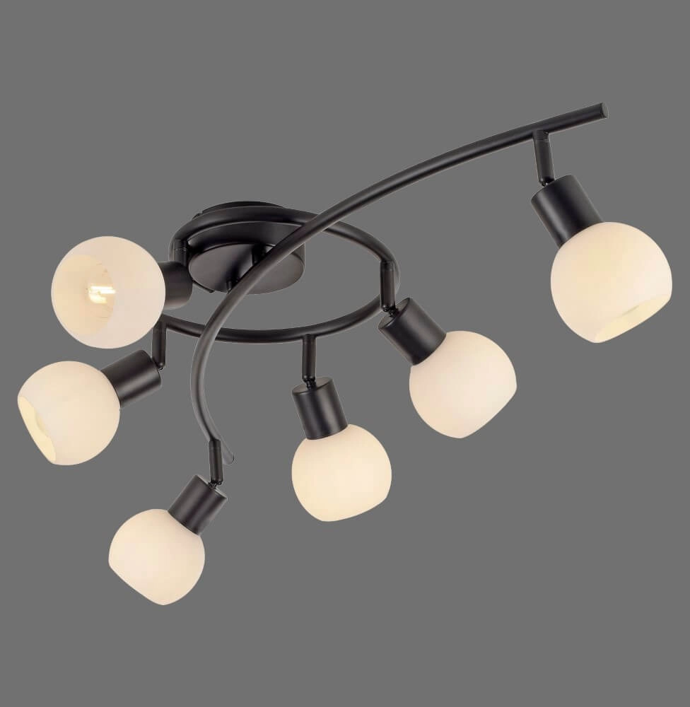 Zwarte plafondlamp Loki 6-lichts Just Light 4043689000806