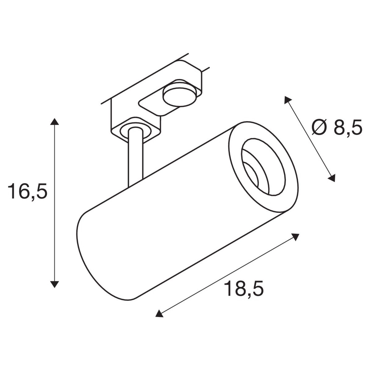 Railspot Numinos Phase M 3-fase zwart SLV 4024163243216