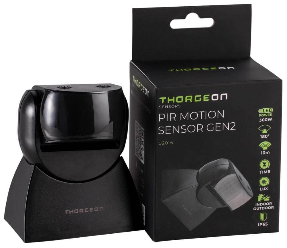 Zwarte bewegingssensor Visy 180 graden Vtac 4751029893505