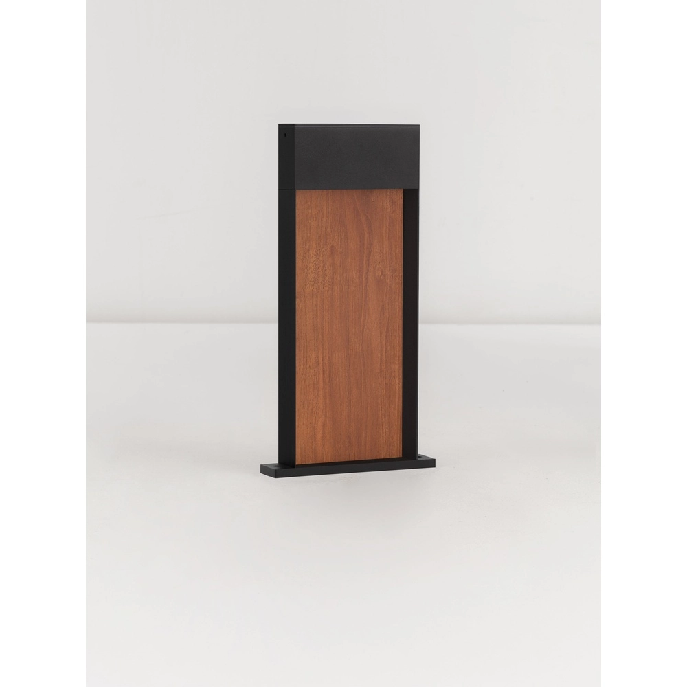 Design tuinlamp Noray zwart met hout 40cm - 2700K Lyora 5212063504318