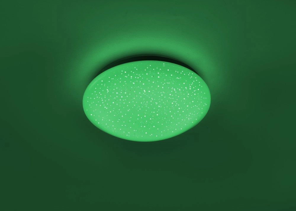Instelbare plafonnière Skyler RGB 25cm met sterren effect Just Light 4043689928889